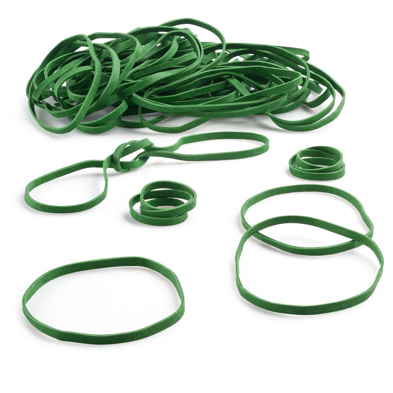 PlasticMill Light Green Rubber Bands Size 33 (3 1/2" x 1/8") - #33 Colored Rubber Bands Office Supplies - Strong, Elastic Bands for Crafts, Balloon Garland, Cash, File Folders (100-Pack) - Image 3